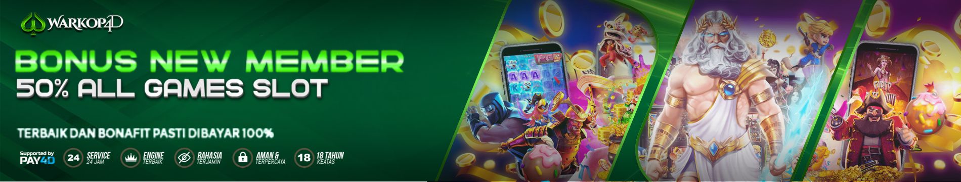 BONUS DEPOSIT NEW MEMBER 50% - WARKOP4D